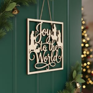 Christmas Door Hanger Bundle, 6 Festive Monogram Signs,