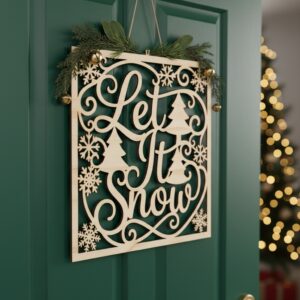 Christmas Door Hanger Bundle, 6 Festive Monogram Signs,