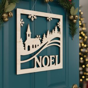 Christmas Door Hanger Bundle, 6 Holiday Welcome Signs,