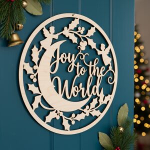 Christmas Door Hanger Bundle and Round Monogram Sign