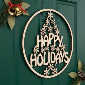 Christmas Door Hanger Bundle, Holiday Sign Designs, Set of 6 for Cricut Projects