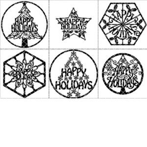 Christmas Door Hanger Bundle, Holiday Sign Designs, Set of 6 for Cricut Projects