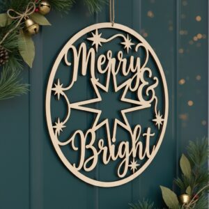 Christmas Door Hanger Bundle, Monogram Sign for Front