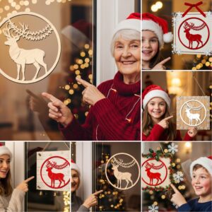 Christmas Door Hanger Set 6 Round Monogram Designs,