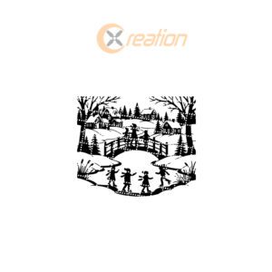 Christmas Monogram Laser File, Winter Wall Art, Kids