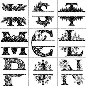 Christmas Monogram Metal CNC Sign Bundle, 9 Personalized