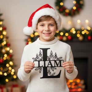 Christmas Monogram Metal CNC Sign Bundle, 9 Personalized