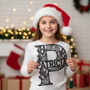 Christmas Monogram Metal CNC Sign Bundle, 9 Personalized