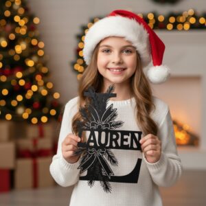 Christmas Monogram Metal Sign Bundle, Personalized Name Signs,