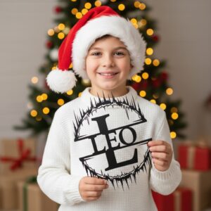 Christmas Monogram Metal Sign Bundle, Personalized Name Signs,