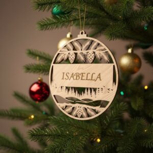 Christmas Ornament Bundle, 6 Personalized Laser Files for