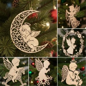 Christmas Ornament Bundle, Angel Designs, Tree Decoration Set