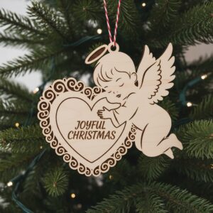 Christmas Ornament Laser Files Bundle, Angel Design Pack,