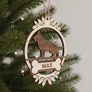 Christmas Ornament, Standing Design, Laser Engraved, DIY Holiday