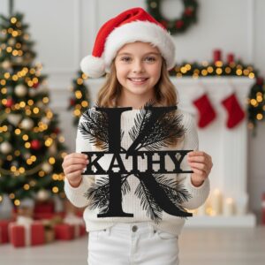 Christmas Personalized Engraved Monogram Metal Sign Bundle, 9