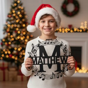 Christmas Personalized Engraved Monogram Metal Sign Bundle, 9