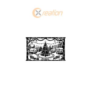 Christmas Wall Art, Monogram Metal Sign, Christmas Village