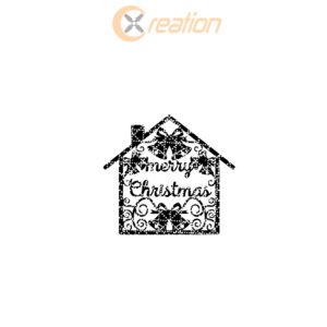 Festive Christmas Door Hanger, House Sign with Bells,