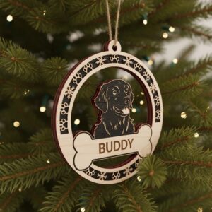 Golden Retriever Christmas Ornament, Dog Holiday Decoration