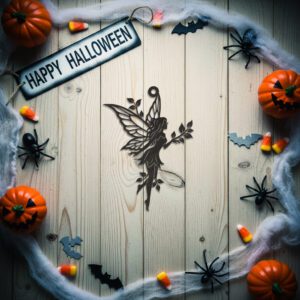 Halloween Fairy Ornament with Leaves, Autumn Fall Decor
