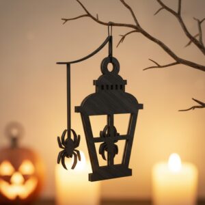 Halloween Lantern, 3D Spider Ornament, Laser Digital File