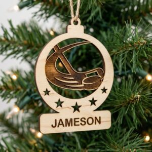 Hockey Ornament Bundle, 6 Custom Christmas Designs, Personalized