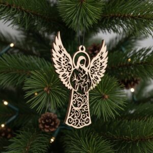 Jesus Ornament, Christian Memorial Baby Angel, Christmas Keepsake