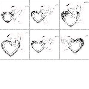 Laser Cut Ornaments Bundle, 6 Christmas Angel Designs,