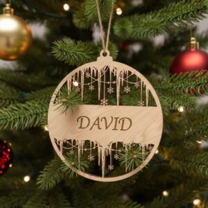 Laser Ornaments Bundle, Personalized Christmas Designs, 6 Pack