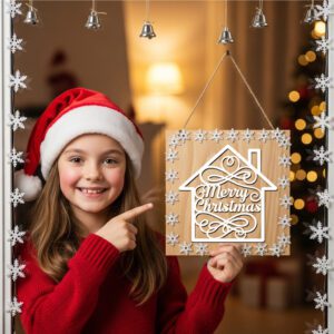 Merry Christmas Door Hanger, Holiday Door Sign, Christmas