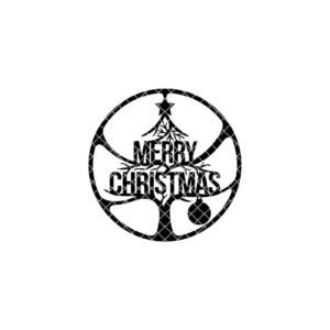 Merry Christmas Door Sign, Tree Door Hanger, Festive Laser File Download