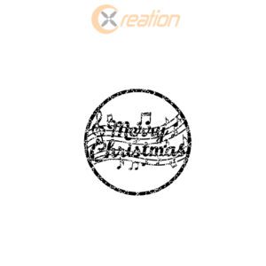 Merry Christmas Musical Notes, Round Door Hanger, Holiday