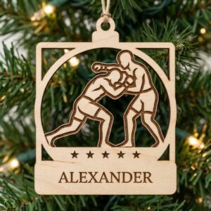 MMA Fighter Ornament, Martial Arts Christmas Gift, Custom