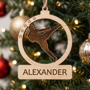 MMA Ornament, Personalized Sports Name Gift, Custom Christmas