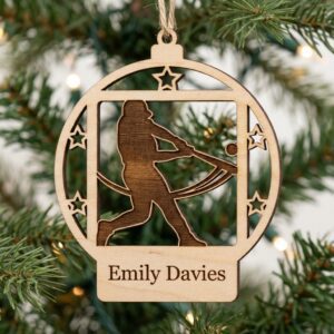 Personalized Baseball Ornament Bundle, Christmas, Custom Name Sport