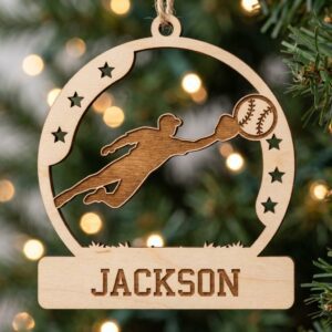 Personalized Baseball Ornament Bundle, Christmas, Custom Name Sport