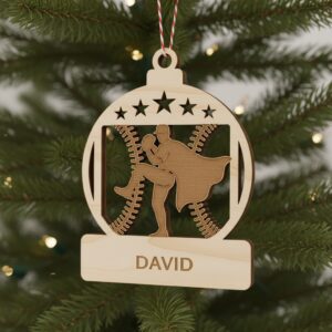 Personalized Baseball Ornament Bundle, Christmas, Custom Name Sport