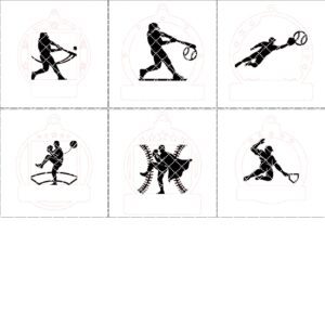 Personalized Baseball Ornament Bundle, Christmas, Custom Name Sport