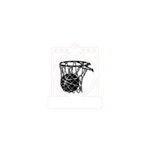 Personalized Basketball Ornament, Custom Name, Christmas Hoop Net