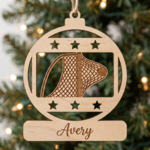Personalized Christmas Soccer Ornaments, 6 Custom Name Designs