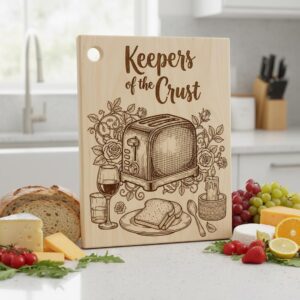 Funny Charcuterie Board Designs, Whimsical Vegetable Engraving, Humorous Kitchen Decor