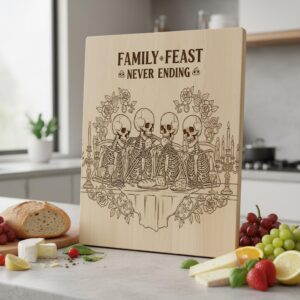 Funny Charcuterie Board Designs, Whimsical Vegetable Engraving, Humorous Kitchen Decor