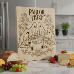 Funny Charcuterie Board Designs, Whimsical Vegetable Engraving, Humorous Kitchen Decor