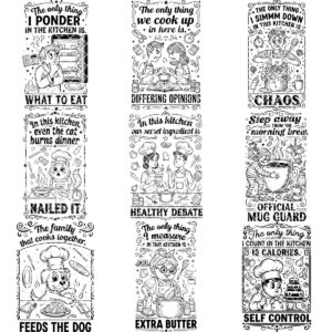 Funny Chef Animal Designs Bundle, 20 Humorous Kitchen Engraving Files for Boards