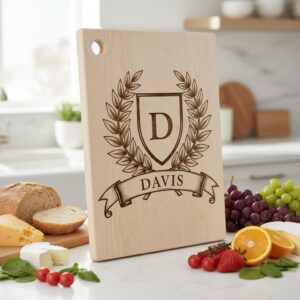 Monogram Alphabet Crest Bundle, Laurel Wreath Designs for Charcuterie Boards, Family Name