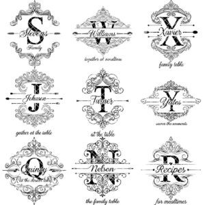 Monogram Bundle 52 Vintage Charcuterie Engraving Files for Family Name Signs