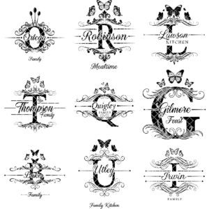 Monogram Engraving File for Farmhouse Charcuterie Boards, Personalized Alphabet Designs