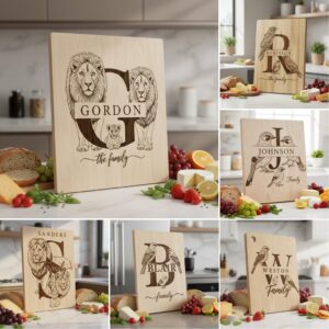 Monogram Laser Engraving Animal Designs Bundle for Charcuterie Boards, Gifts, Signs