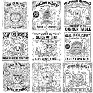 Whimsical Vegetable Designs Bundle, Charcuterie Board Laser Engraving Art Pack 20