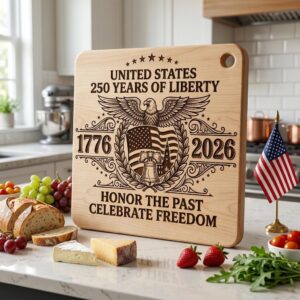 250th Anniversary Patriotic Engraving Designs, Americana Board Art 1776-2026